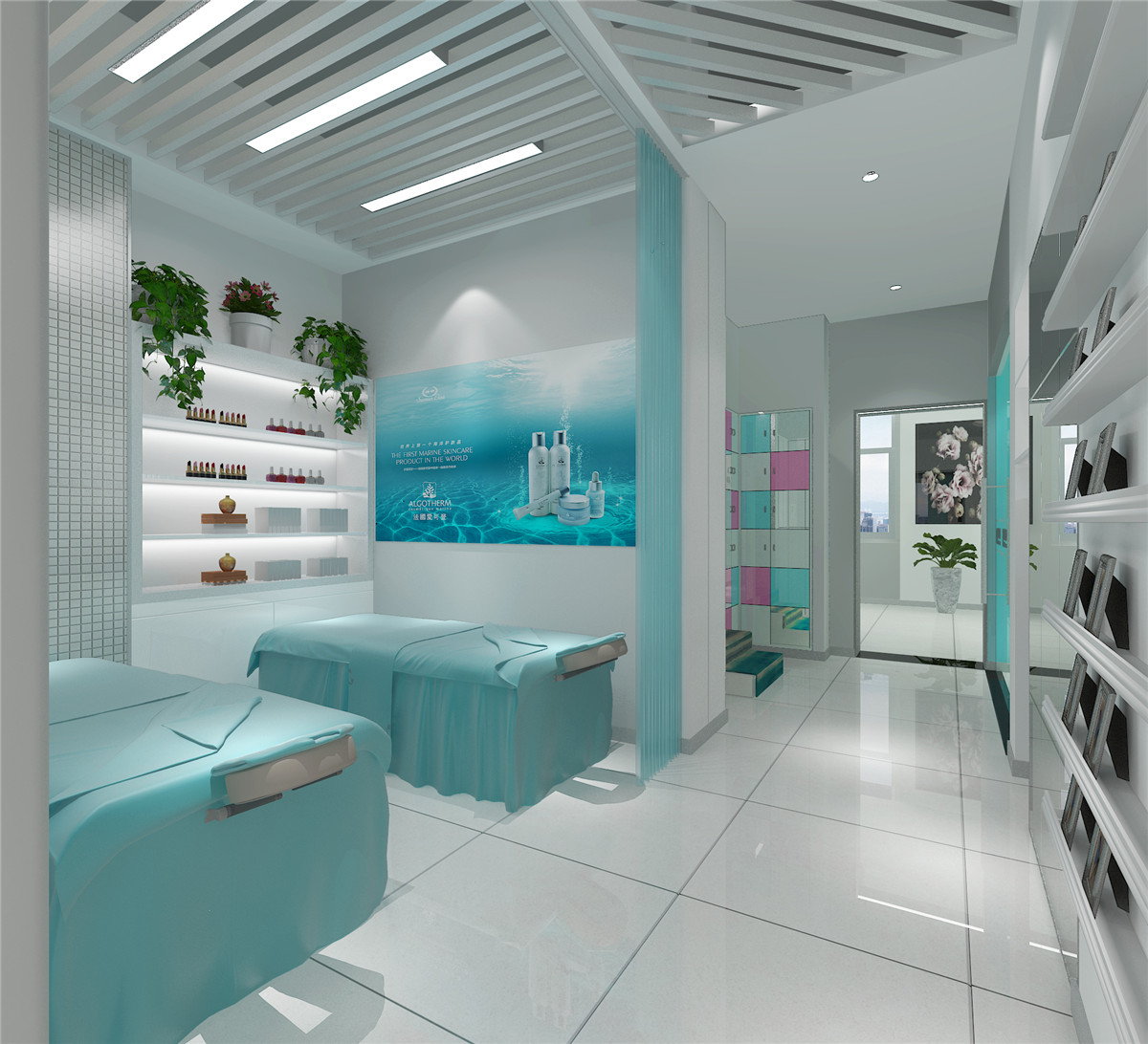 现代美容院 - 效果图交流区-建E室内设计网